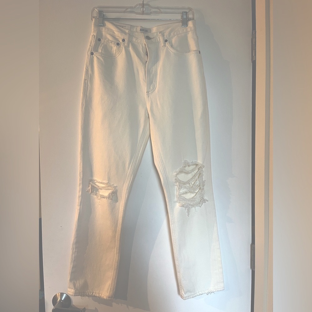 Agolde Riley High Rise Straight Crop Jeans - Picture 5 of 8